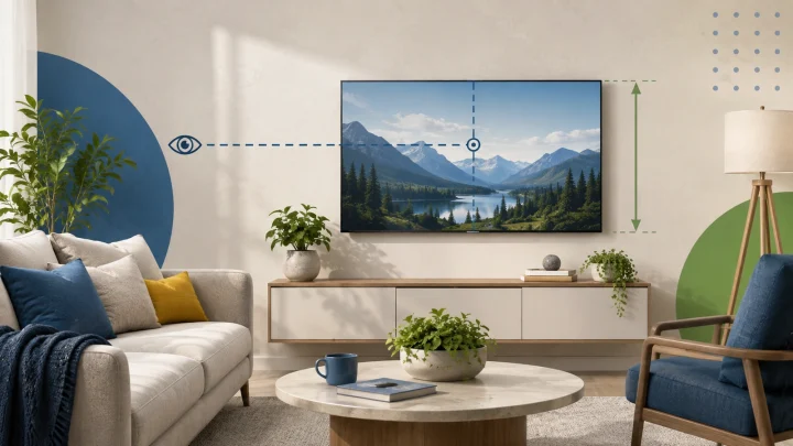 Qual a altura ideal da TV na parede?