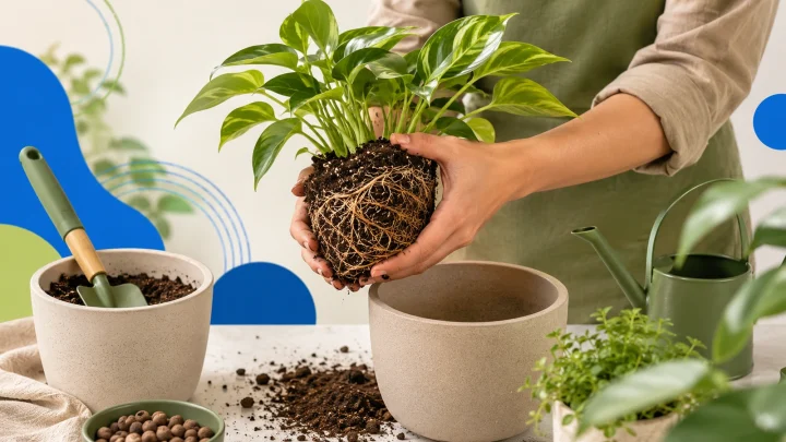 Como trocar uma planta de vaso sem danificar as raízes
