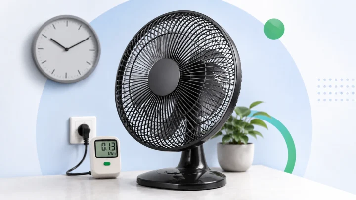 Quanto gasta um ventilador ligado 8 horas por dia?