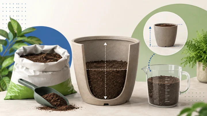 Quantos litros de substrato preciso para um vaso?